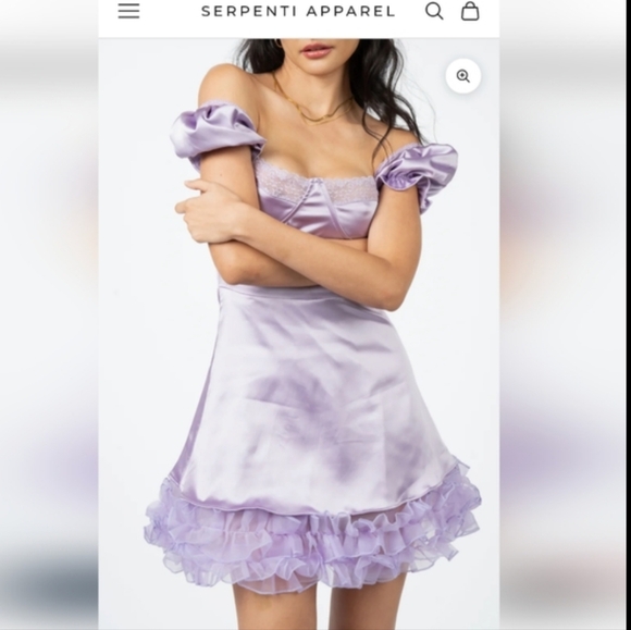 Serpenti Apparel Lilac Bellina Mini Dress - Picture 1 of 10
